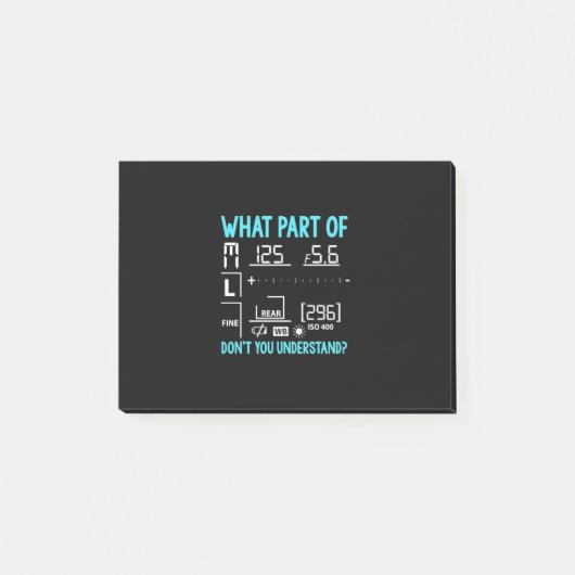 Welcher Teil des Fotografen Post-it Klebezettel (Vorderseite)