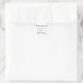 Welcher Teil von..? Dreieckiger Aufkleber (Tasche)