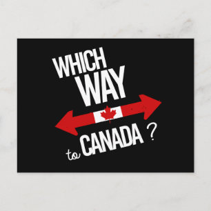 Welcher Weg nach Kanada — weiß - - Postkarte