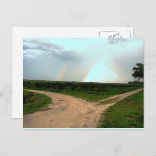 Welcher Weise now~Double Regenbogen an den Postkarte (Vorne/Hinten)