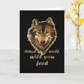 "Welcher Wolf füttre du?" Inspirationsszene Karte (Gelbe Blume)