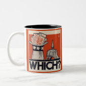Welches? Freiheit Bond-WW1 Vintag Zweifarbige Tasse (Links)