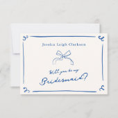 Welches Handgezeichnete Marine wirst du mein sein? Einladung (Vorderseite)