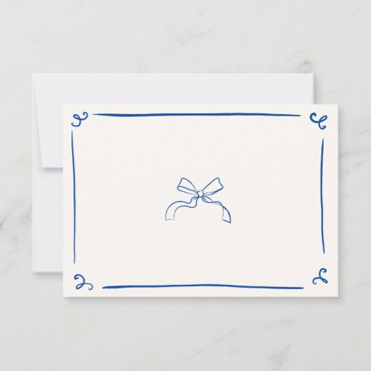 Welches Handgezeichnete Marine wirst du mein sein? Einladung (Rückseite)