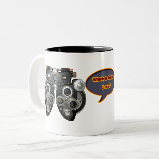 Welches ist besseres… 1 oder 2? Tasse (Vorderseite Links)
