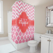 Welches Korallenrot - Marokkaner #5 Zickzack 1IQRN Duschvorhang (Beispiel)