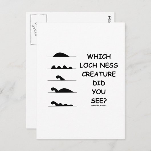 Welches Loch Ness Kreatur hast du gesehen? Postkarte (Vorne/Hinten)