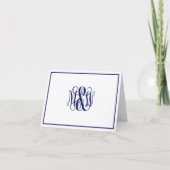 Welches Navy 3 Initial Vine Script Monogram B&G DI (Vorderseite)