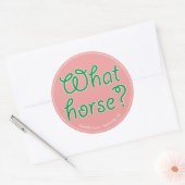 Welches Pferd? Rundaufkleber (rosa) Runder Aufkleber (Umschlag)