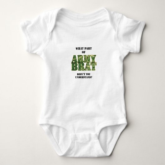 Welches Teil des Armee-Görs nicht verstanden Sie? Baby Strampler (Vorderseite)