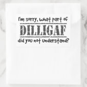 Welches Teil DILLIGAF verstanden Sie nicht? Rechteckiger Aufkleber (Tasche)