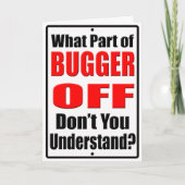 Welches Teils weg von bummeln Sie Karte (Vorderseite)