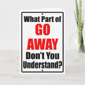 Welches Teils weggehen Sie Karte (Vorderseite)