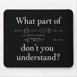 Welches Teils… Weiß auf Dunkelheit Mousepad