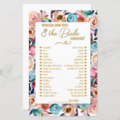 Welches von der Braut Brautparty Games ausgewählt (Vorne/Hinten)