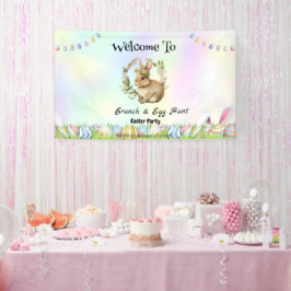 Welcom Hasenjagd Ei Happy Osterfest Blume Party Banner