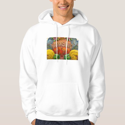 Welcom-Schild auf Spanisch, Mexiko Hoodie (Vorderseite)