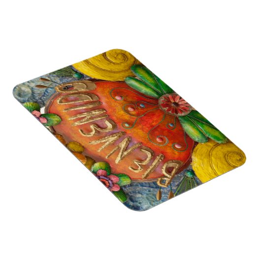 Welcom-Unterschrift auf Spanisch, Mexiko Magnet (Rechte Seite)