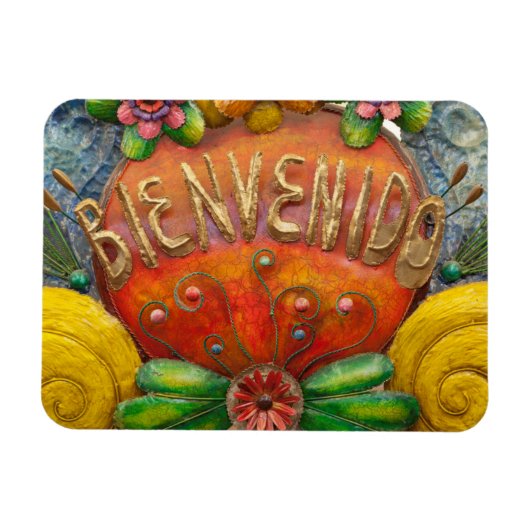 Welcom-Unterschrift auf Spanisch, Mexiko Magnet (Horizontal)