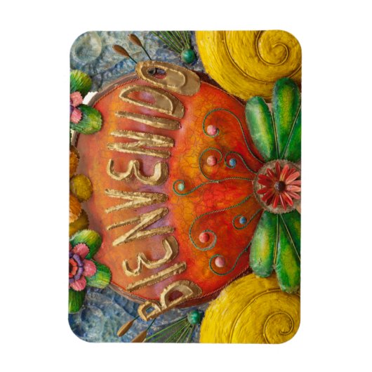 Welcom-Unterschrift auf Spanisch, Mexiko Magnet (Vertikal)