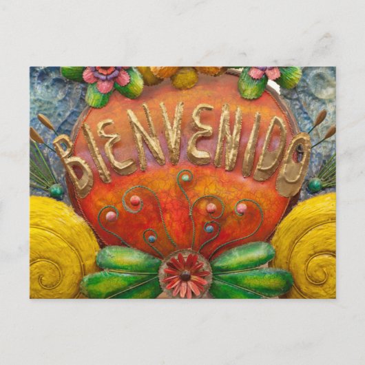 Welcom-Unterschrift auf Spanisch, Mexiko Postkarte (Vorderseite)