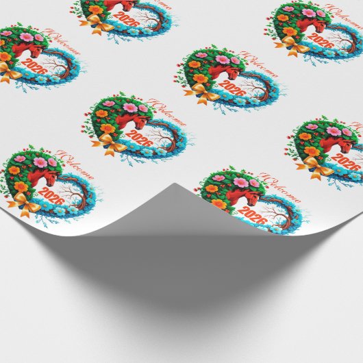 Welcome 2026 geschenkpapier (Ecke)