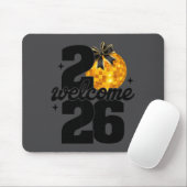Welcome 2026 Happy New Year Disco Ball And Coquett Mousepad (Mit Mouse)
