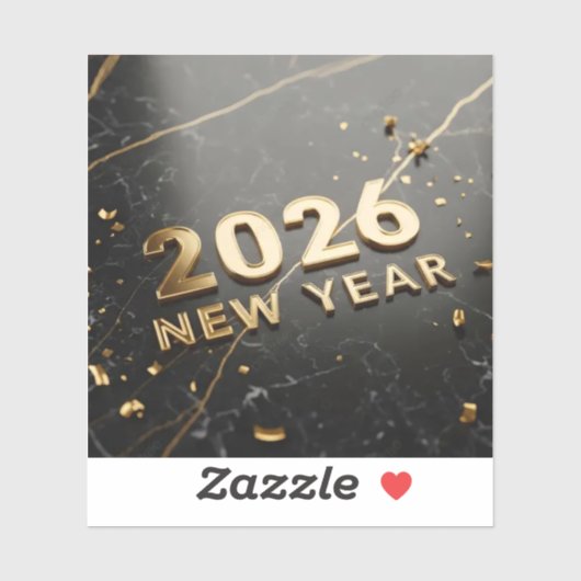 Welcome 2026 Happy New Year Sticker (Blatt)