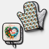 Welcome 2026 ofenhandschuh & Topflappen-Set (Vorderseite/Rückseite)