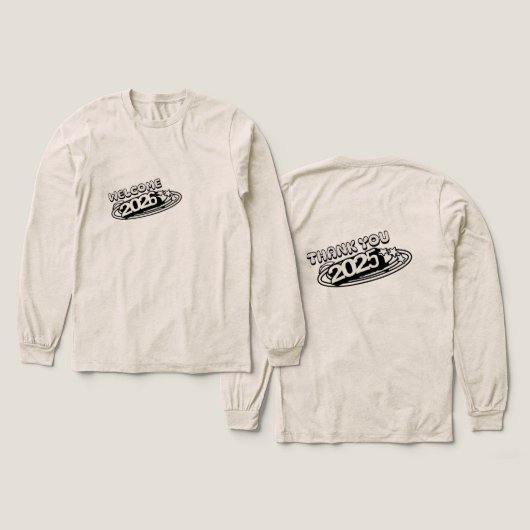 Welcome 2026Thank You 2025 Long Sleeve customiza| Tri-Blend Shirt (Design Vorderseite & Rückseite)