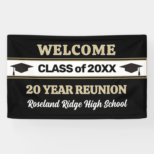 Welcome 20 yr Class Reunion Banner (Horizontal)