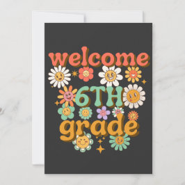 welcome 6th grade, first day of school, welcome einladung