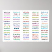 Welcome 80 Languages Poster - White (Vorne)