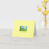 'WELCOME A NEW DAY' Note Card Karte (Gelbe Blume)