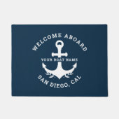 Welcome Aboard Nautica Blue Fußmatte (Vorderseite)