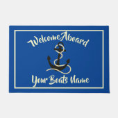 Welcome aboard nautical ships name anchor doormat fußmatte (Vorderseite)