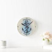 Welcome Aboard Your Boat's Name Anchor Runde Wanduhr (Zuhause)