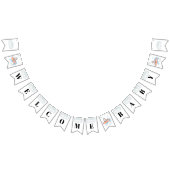 Welcome Airplane Baby Showpinguin Wimpelkette (Alle)