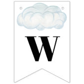 Welcome Airplane Baby Showpinguin Wimpelkette (Dritte Fahne)