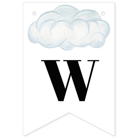 Welcome Airplane Baby Showpinguin Wimpelkette (Dritte Fahne)