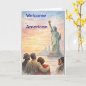 Welcome American Citizenship Congratulations Card  Karte (Gelbe Blume)