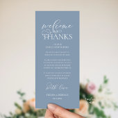 "Welcome and Thanks" Classy Reception Guest Card Programm