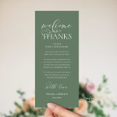 "Welcome and Thanks" Classy Reception Guest Card Programm