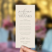 "Welcome and Thanks" Classy Reception Guest Card Programm