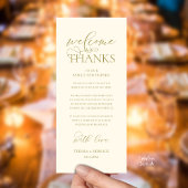 "Welcome and Thanks" Classy Reception Guest Card Programm