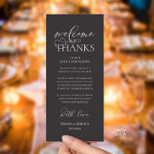 "Welcome and Thanks" Classy Reception Guest Card Programm