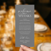 "Welcome and Thanks" Classy Reception Guest Card Programm