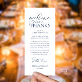 "Welcome and Thanks" Classy Reception Guest Card Programm