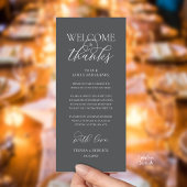 "Welcome and Thanks" Elegant Reception Guest Card Programm