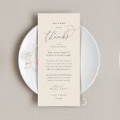 "Welcome and Thanks" Elegant Reception Guest Card Programm